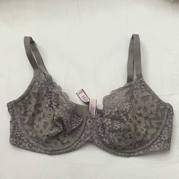 Victoria's Secret Other - Victoria's Secret Women's  gray lace Demi Cup bra sz 34D